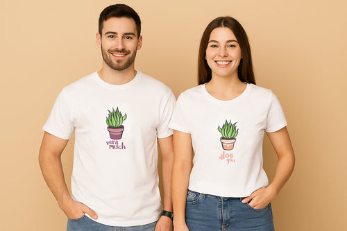 Aloe You Vera Much Couple T Shirt