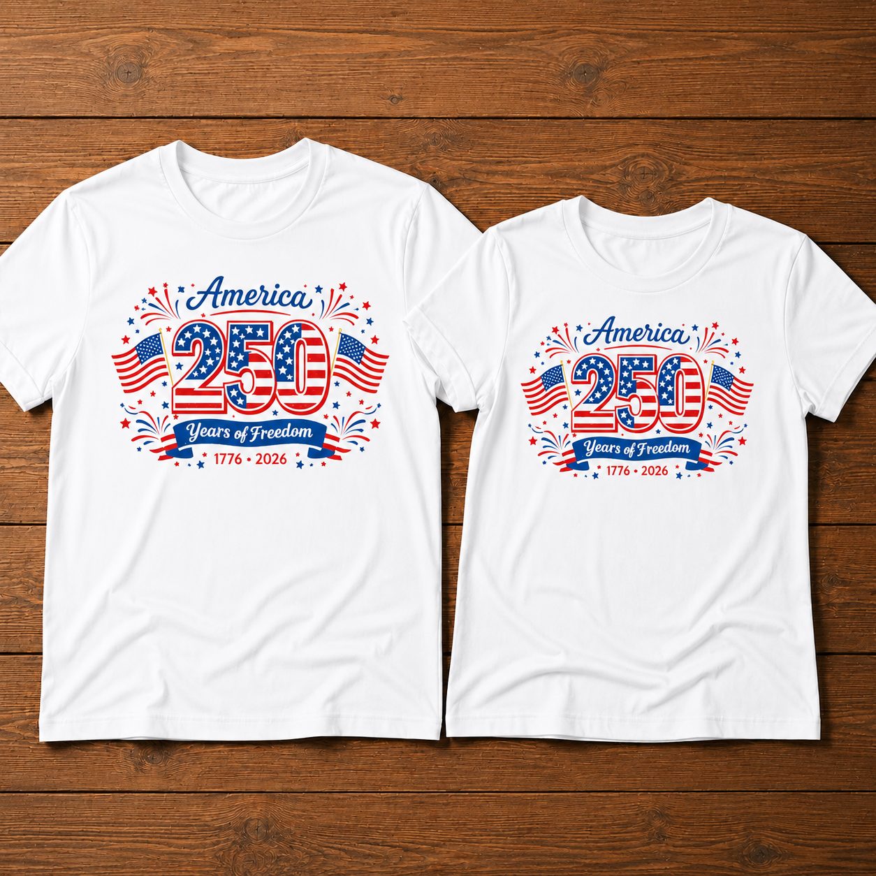 America 250 Years Of Freedom Patriotic 4th Of July T-Shirt