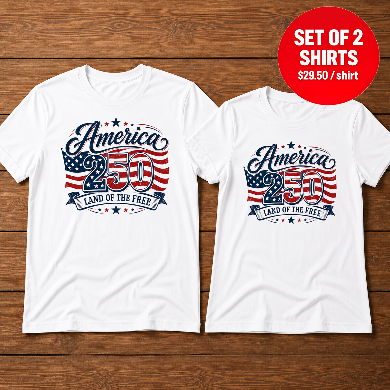 America 250th Anniversary Land Of The Free T-Shirt