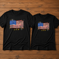 American Flag Distressed 4th of July T-Shirt