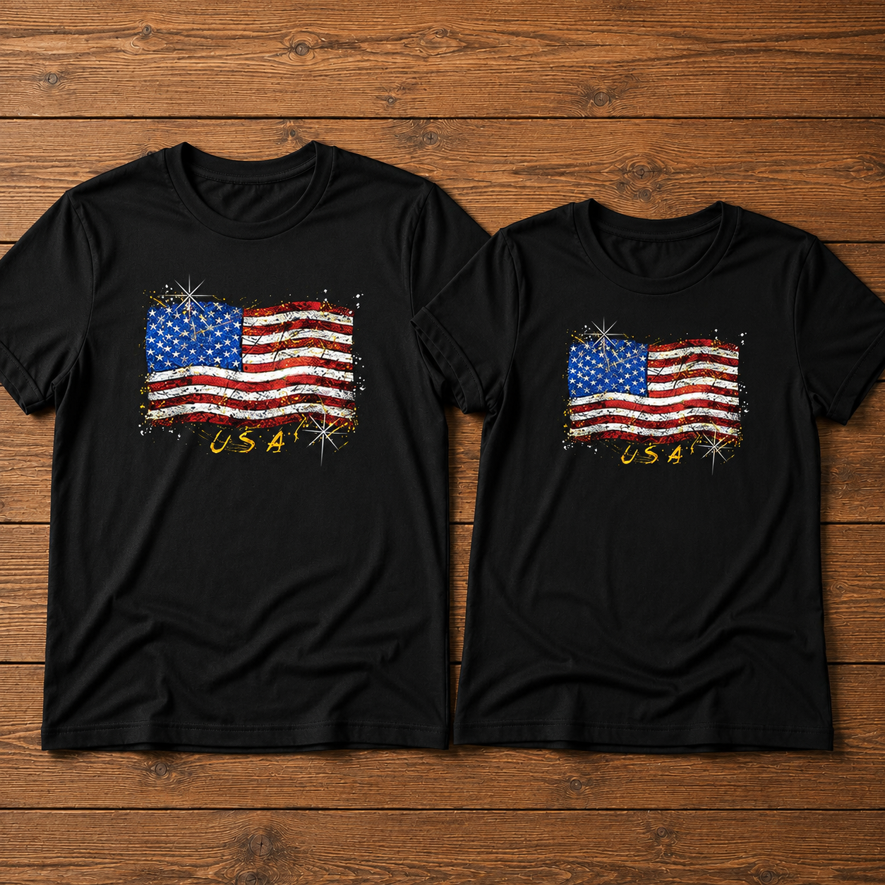 American Flag Distressed 4th of July T-Shirt