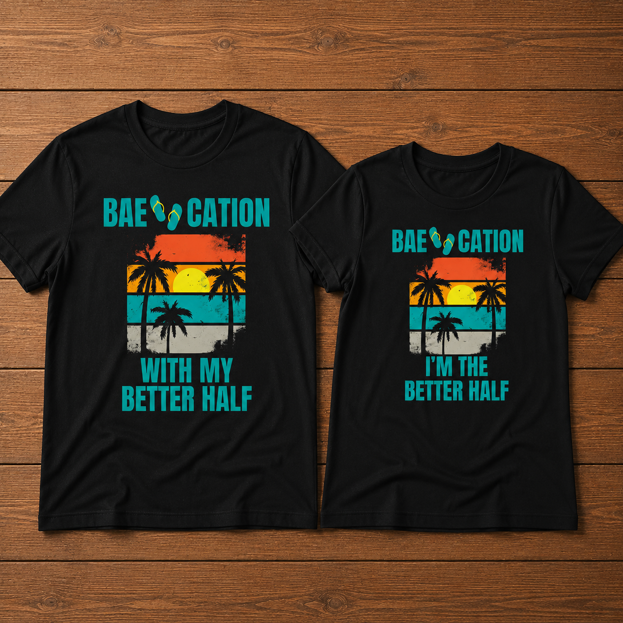 Baecation With My Better Half Matching Couple T-Shirt