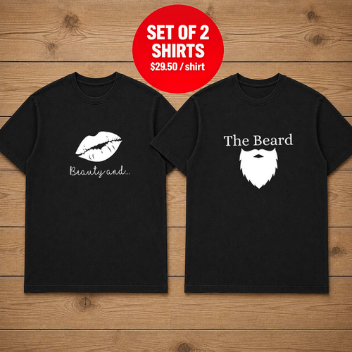 Beauty And The Beard Matching Couple T-Shirt