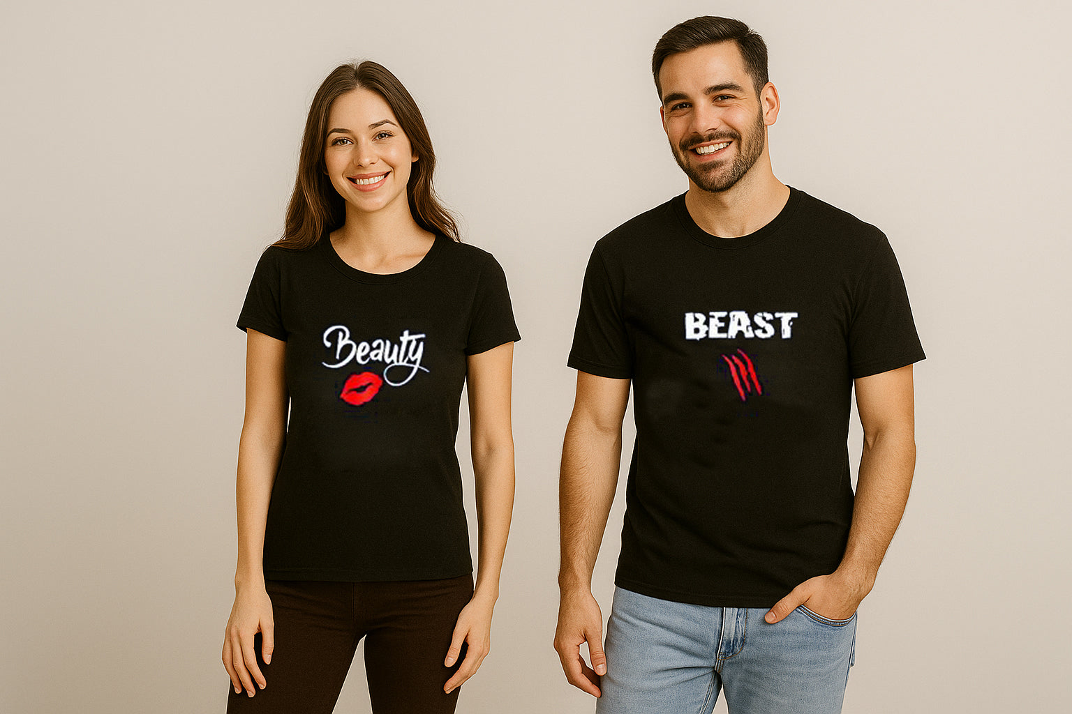 Beauty and Beast Couple T-Shirt
