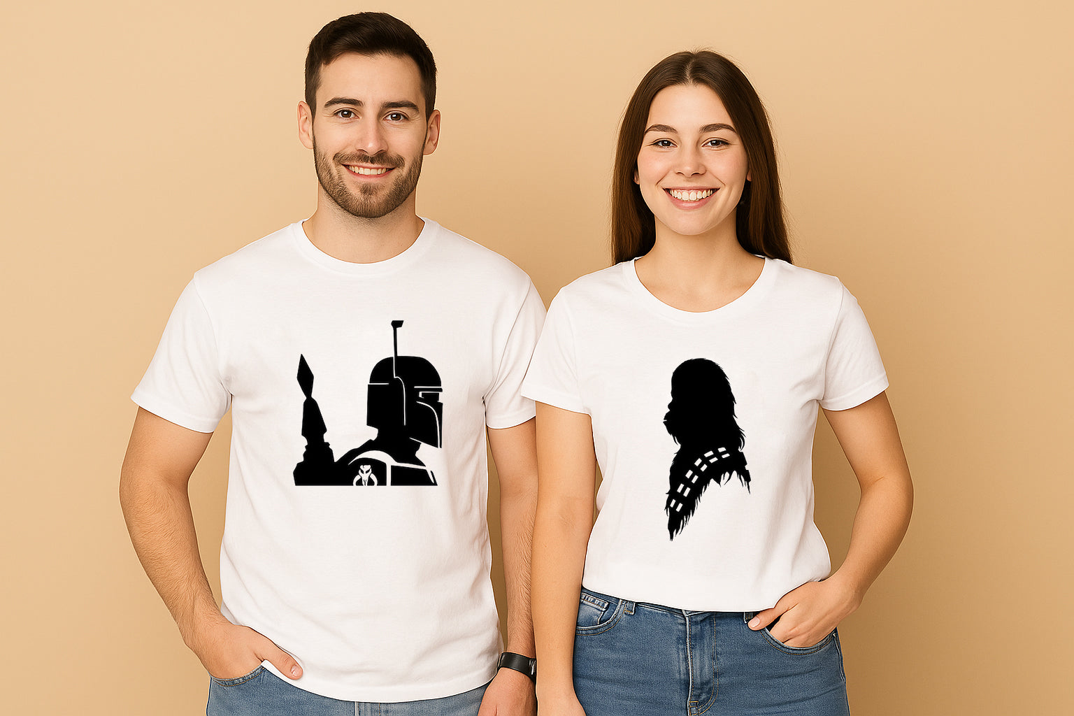 Boba And Chewbacca Couple T-Shirt