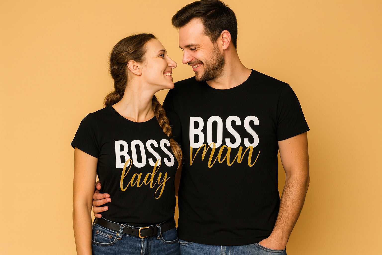 Boss Lady And Man Couple T Shirt
