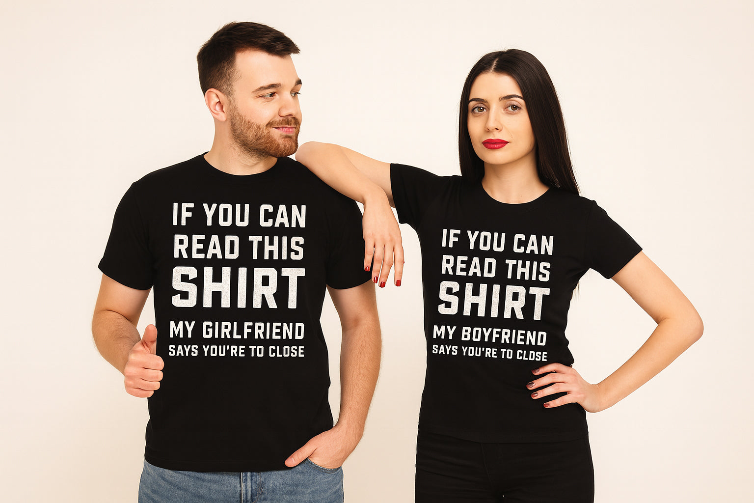 Boyfriend Girlfriend Read This Shirt Couple T Shirt
