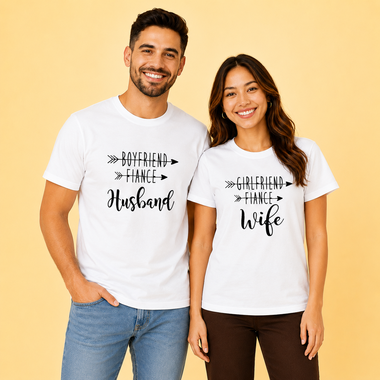Boyfriend Girlfriend Fiance Couple T Shirt