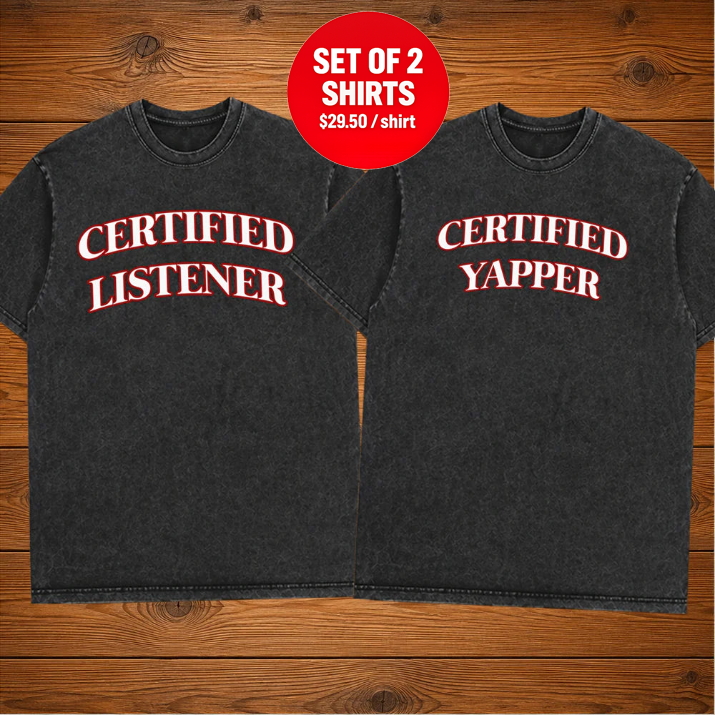 CERTIFIED LISTENER matching couple T-SHIRT