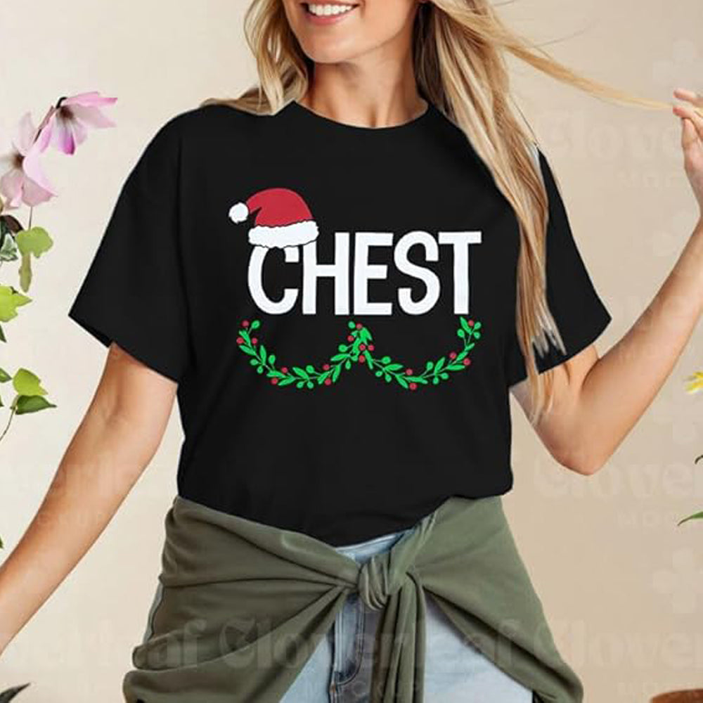 Nuts Chest Couple Christmas T-Shirt