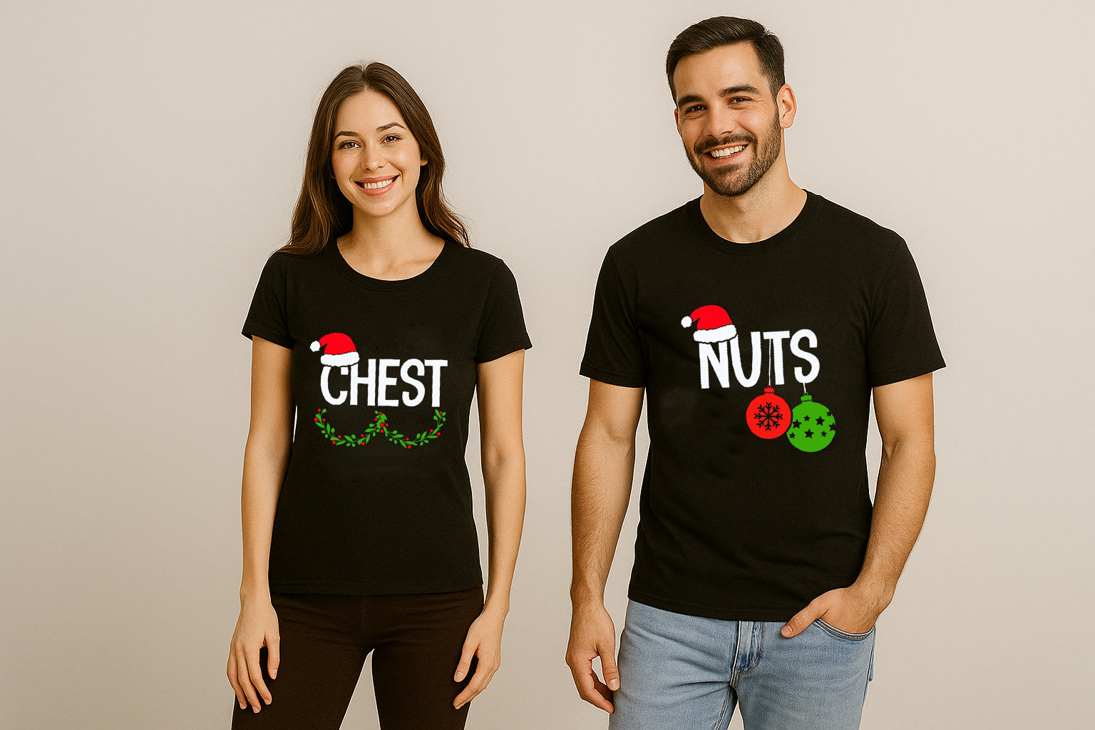 Chest Nuts Couple T Shirt