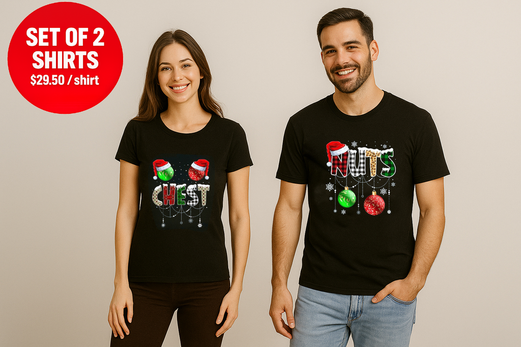 Chest And Nuts Couples Christmas T-Shirt
