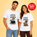 Coffee Till Death Coffee Till Forever Skeleton Halloween Couple Matching T-Shirt
