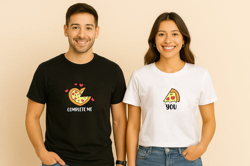 Complete My Pizza Couple T Shirt