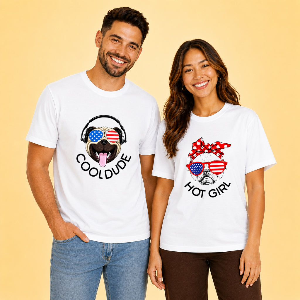 Cool dude Hot Girl Couple T Shirt