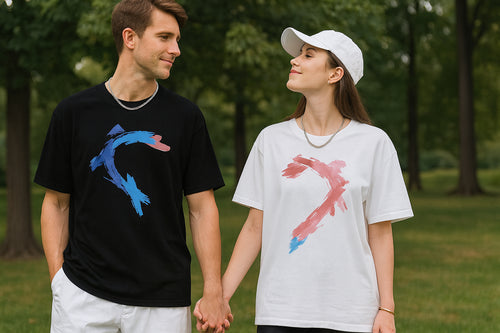 Couple Love Blue Red TShirt