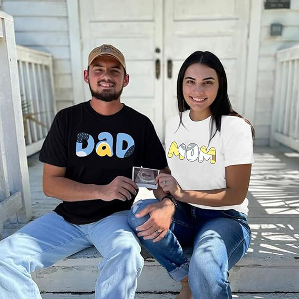 Dad and Mom Matching Couples T-Shirt