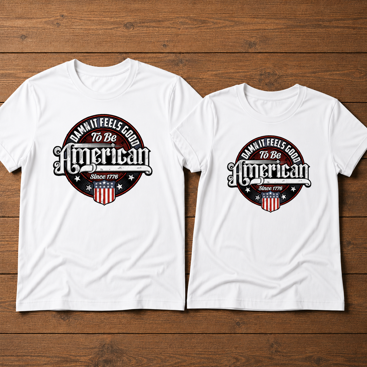 Damn It Feels Good To Be American Couple T-Shirt