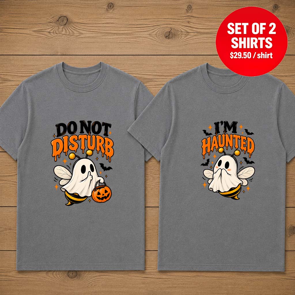 Do Not Disturb I'm Haunted Couple Matching T-Shirt
