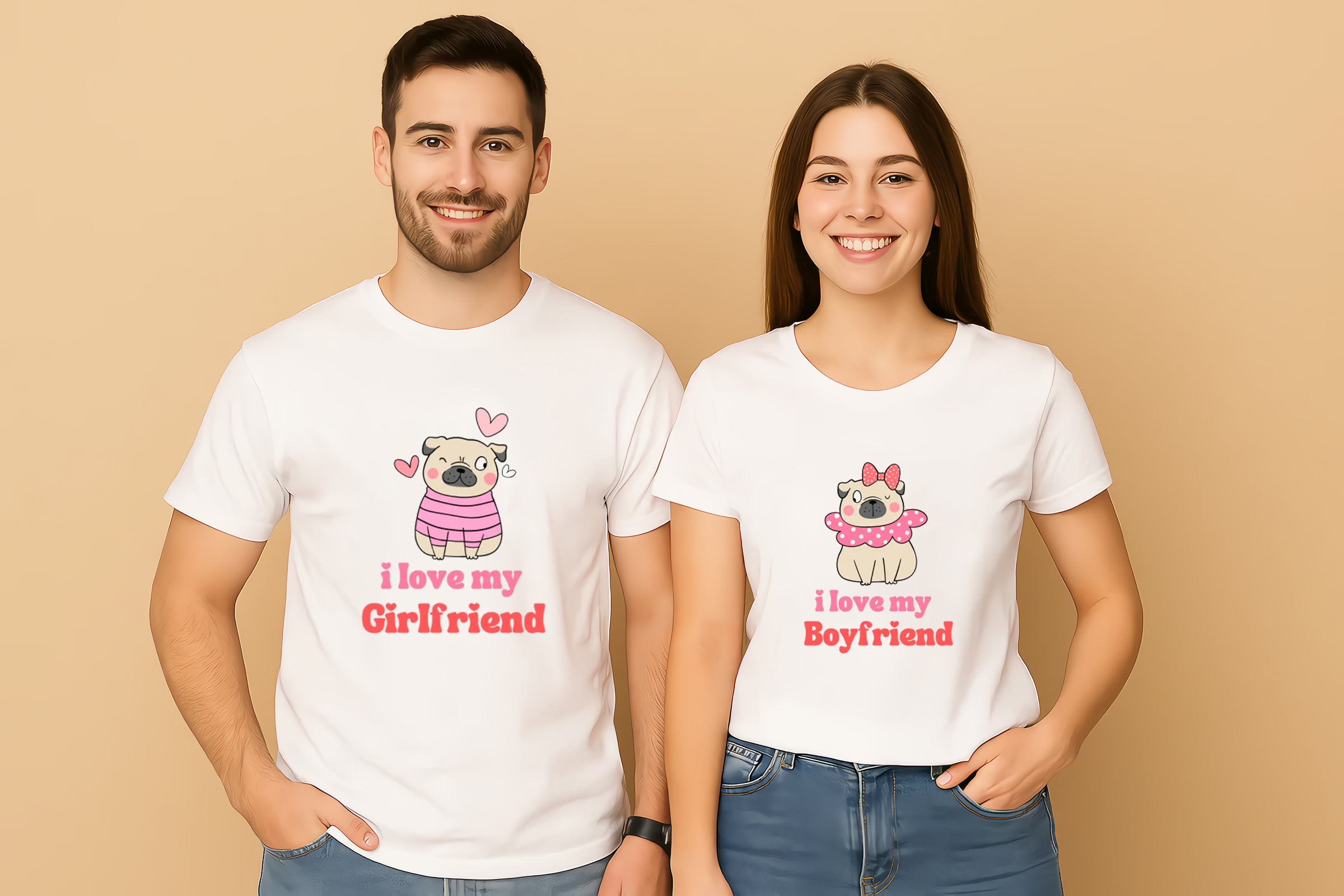 Dog Valentine Couple T-Shirt