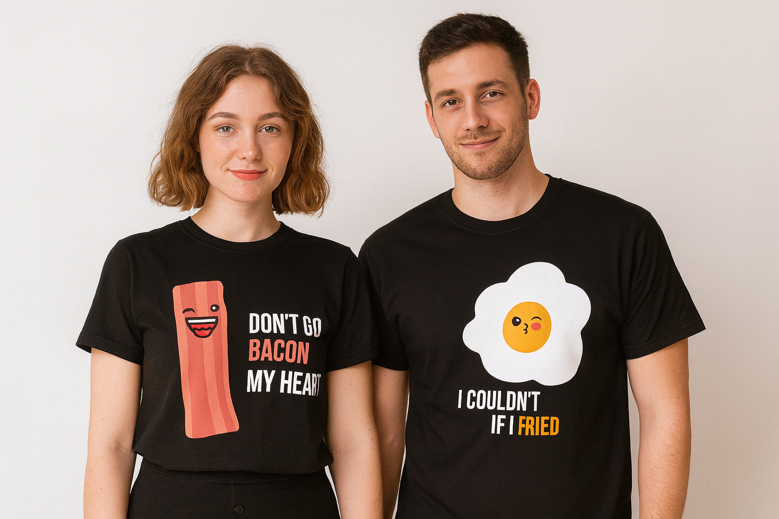 Don't Go Bacon My Heart I Couldn't If I Fried Couple T-Shirt
