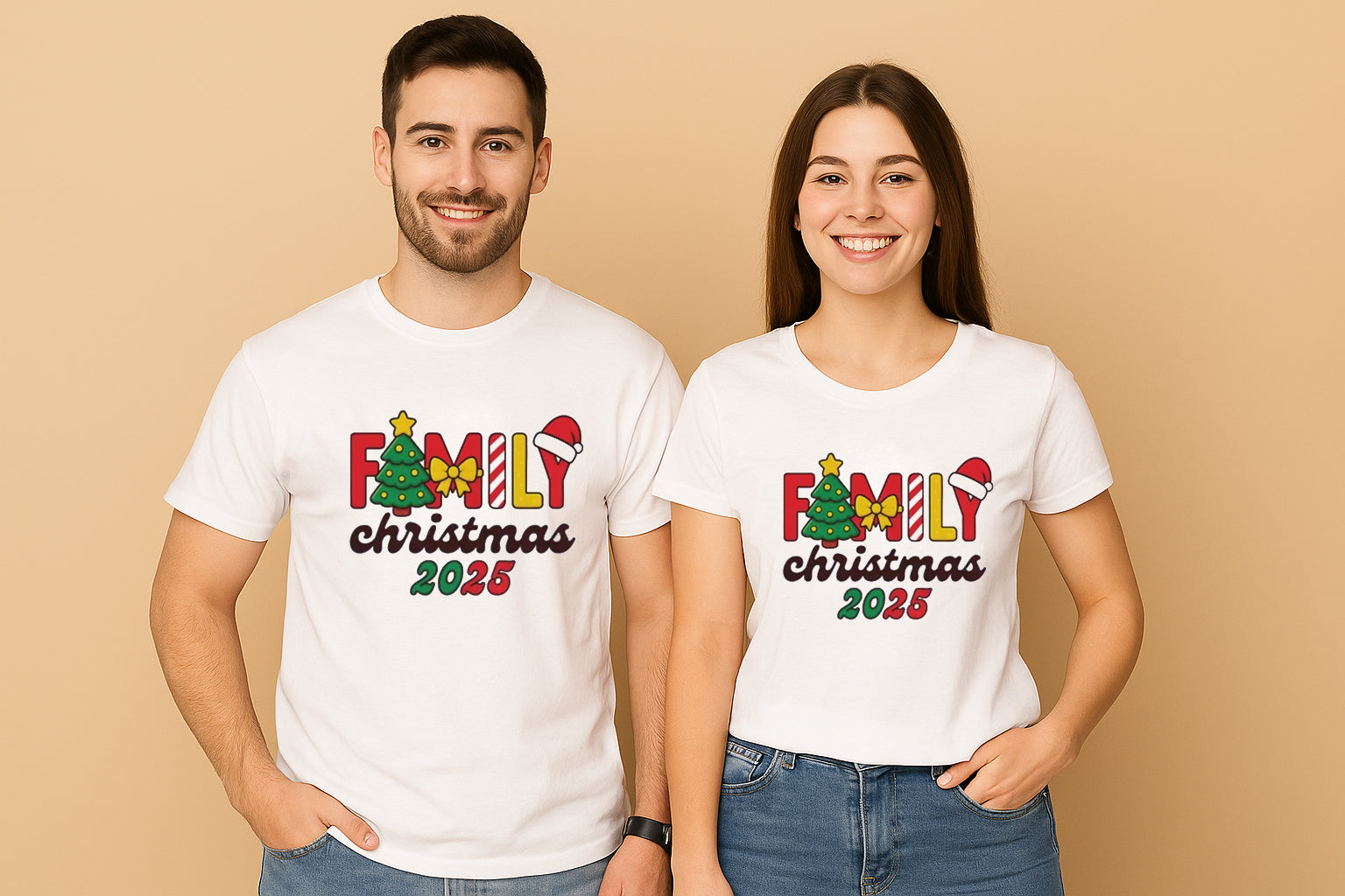 Family Christmas 2025 Couple T Shirt