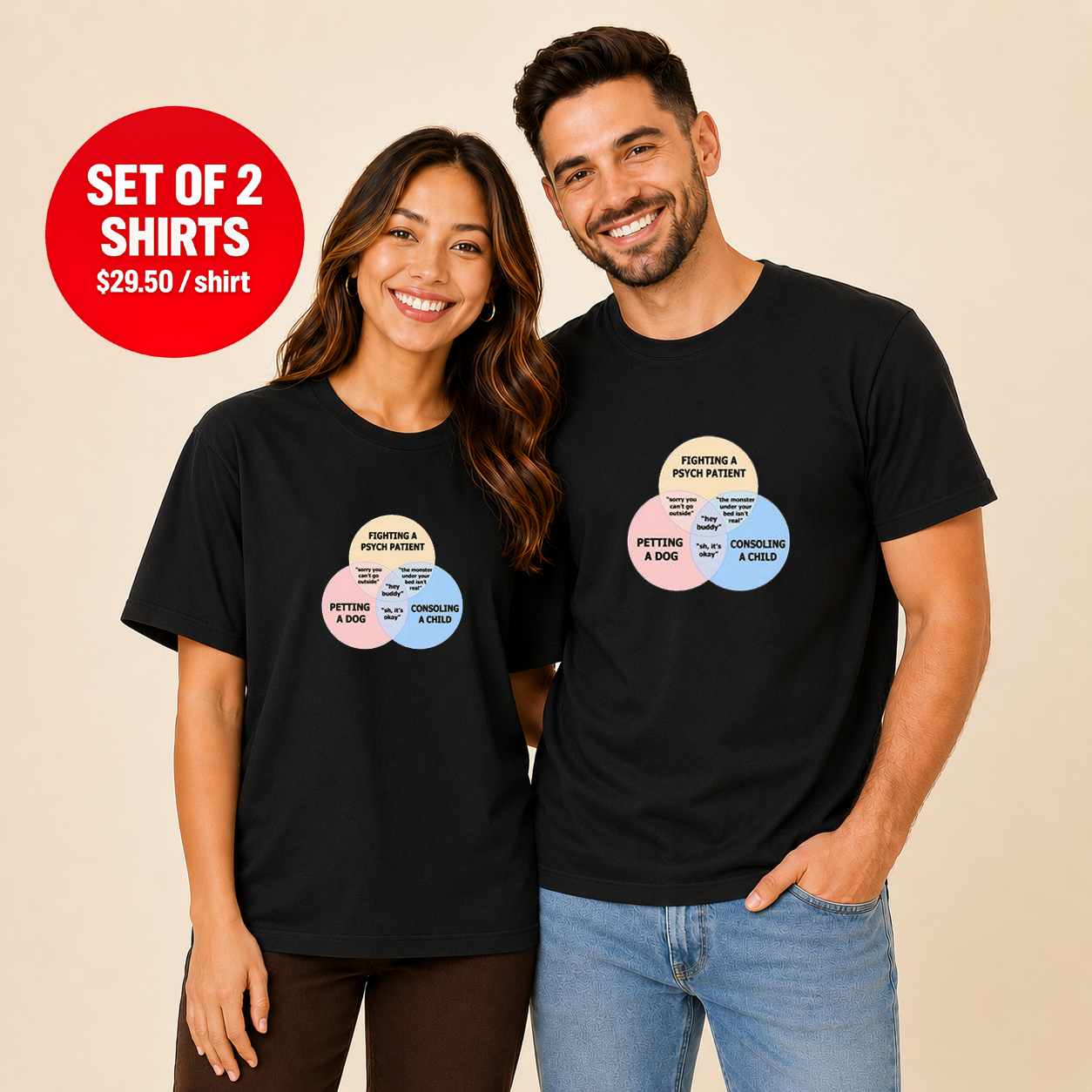 Fighting A Psych Patient Couple T Shirt