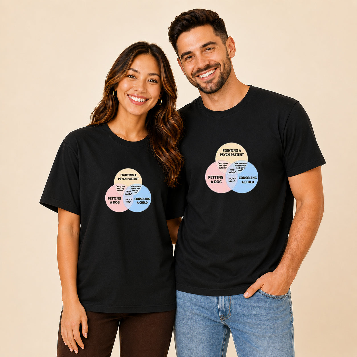 Fighting A Psych Patient Couple T Shirt
