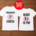 Firecracker Starter Ready To Pup Up Couple 4th Of July T-Shirt