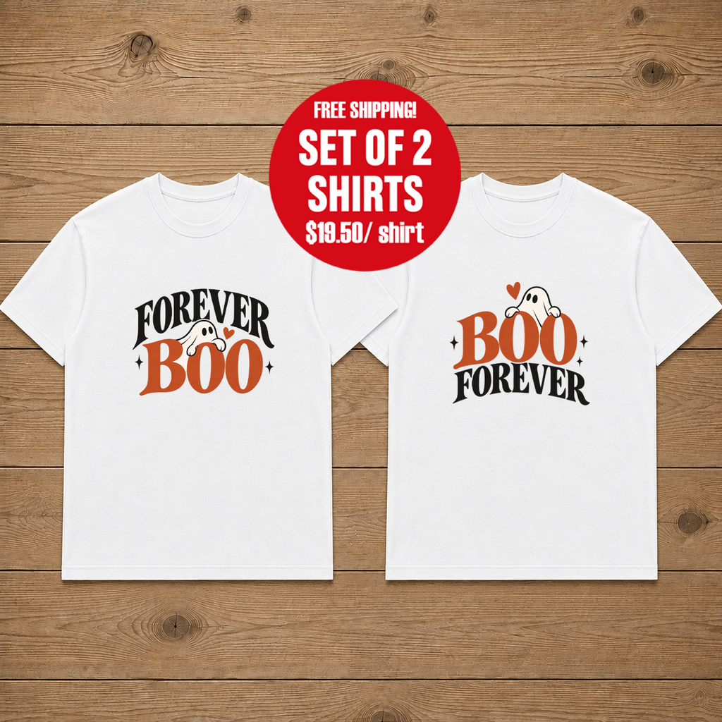 Forever Boo Halloween Couple T-Shirt