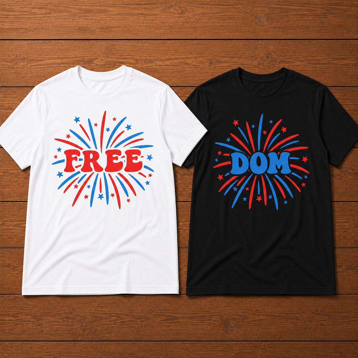 Freedom 4th Of July Matching Couple T-Shirt
