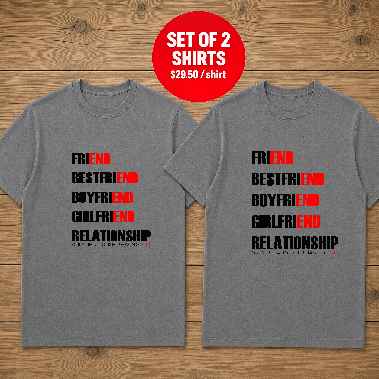 Friend, Bestfriend, Boyfriend, Girlfriend has end Couple T Shirt