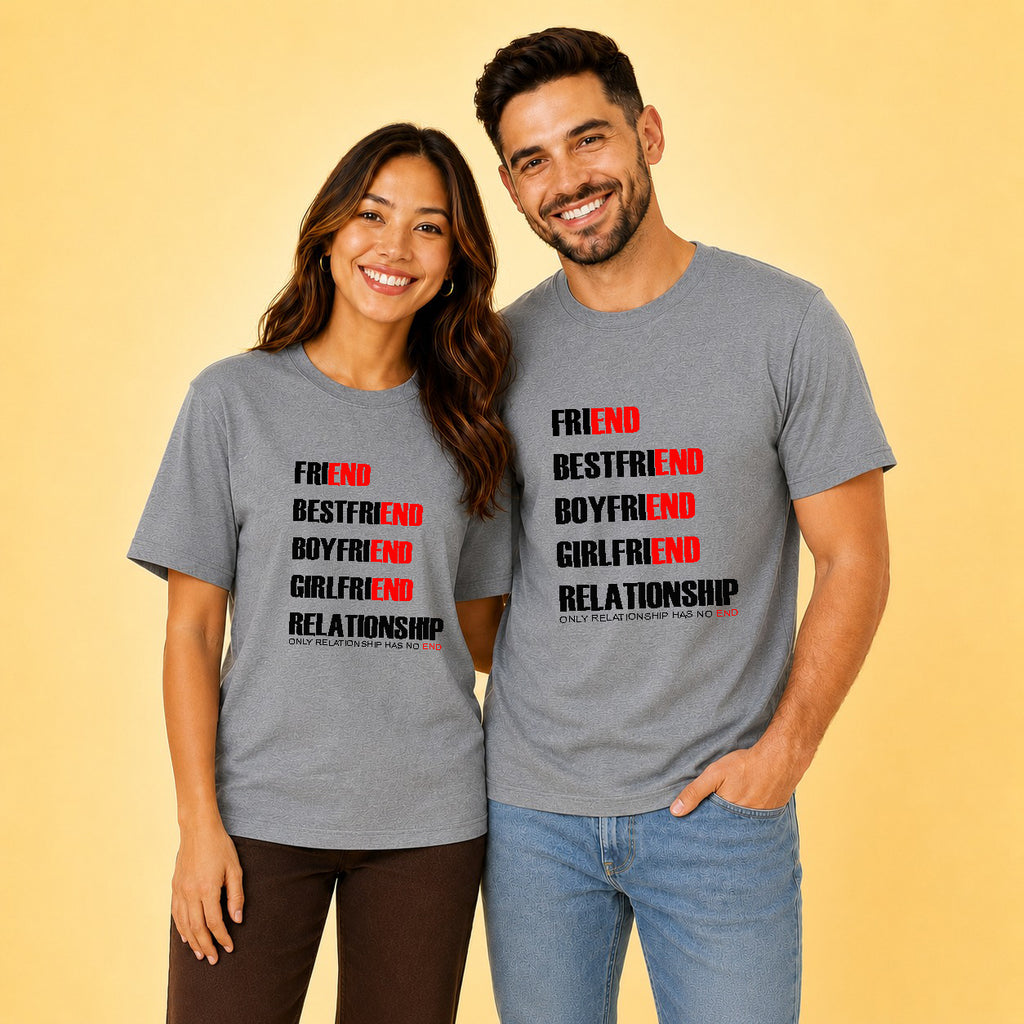 Friend, Bestfriend, Boyfriend, Girlfriend has end Couple T Shirt