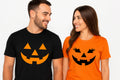 Funny Pumpkin Face Couple T-Shirt