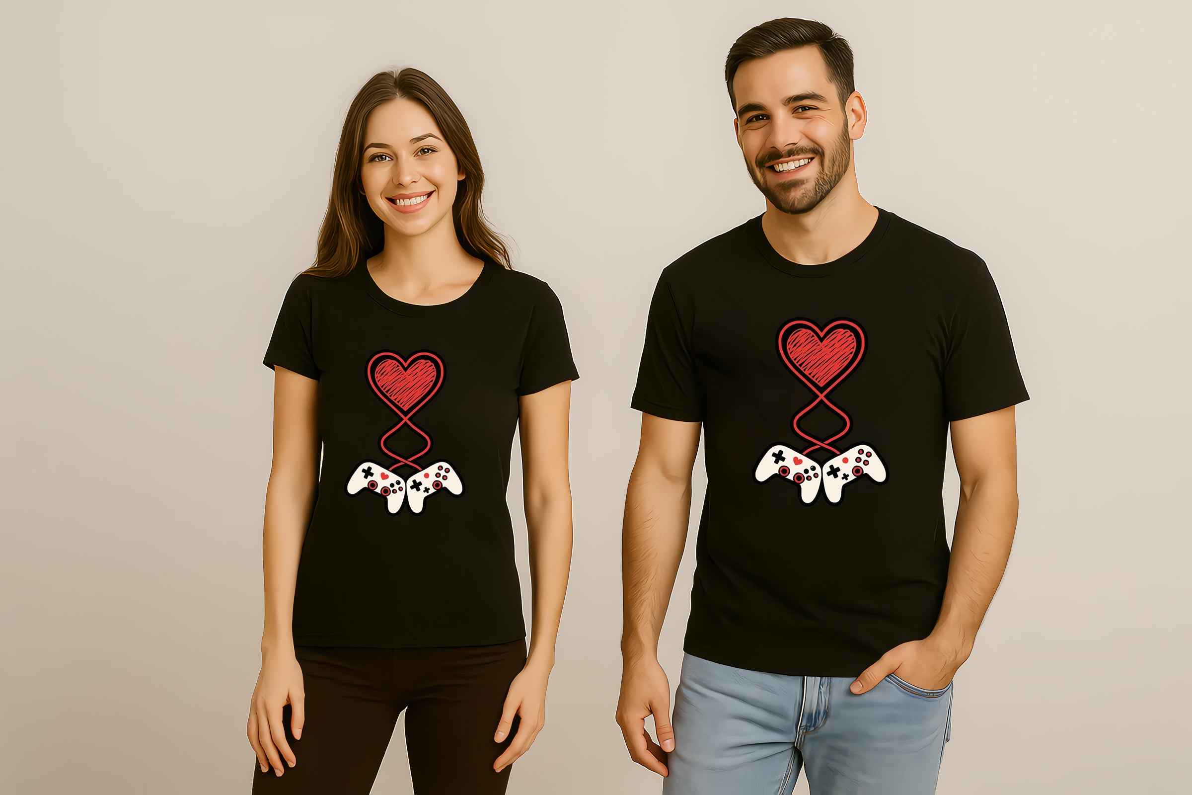 Gamer Valentine Couple T-Shirt
