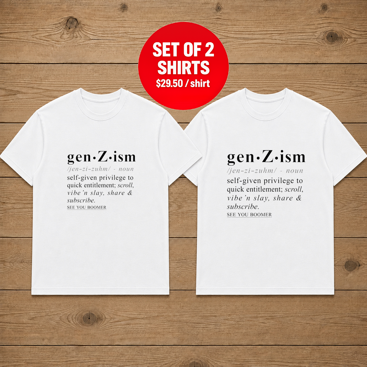 Gen Z Ism Discriptions Couple T Shirt