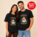 Ghost Cowgirl Ghost Cowboy Matching Couple T-Shirt