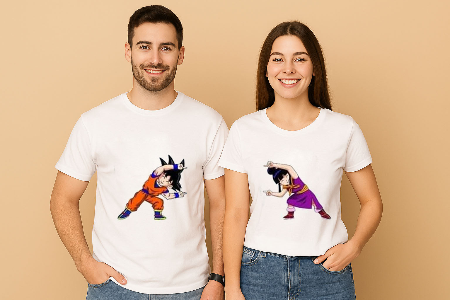 Goku Y Milk Couple T Shirt
