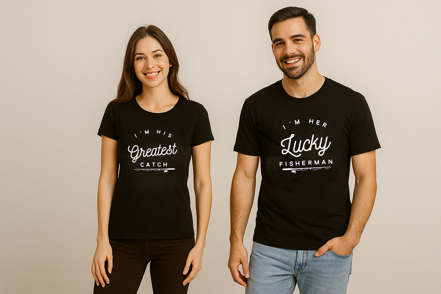 Greatest Catch Fisher Couple T Shirt