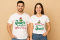 Grinch Christmas But Married To Mrs Claus Couple T Shirt