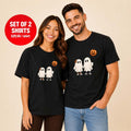 Halloween Couple Cute Spooky Ghost Matching T Shirts