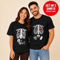 Halloween Skeleton Xray Maternity Couple Matching T-shirt