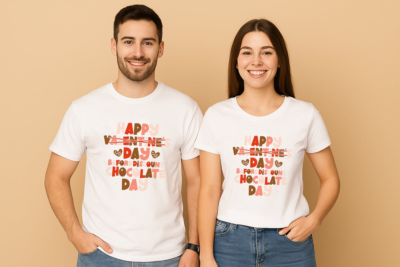Happy Valentine Day Before Discount Chocolate Day Couple T Shirt