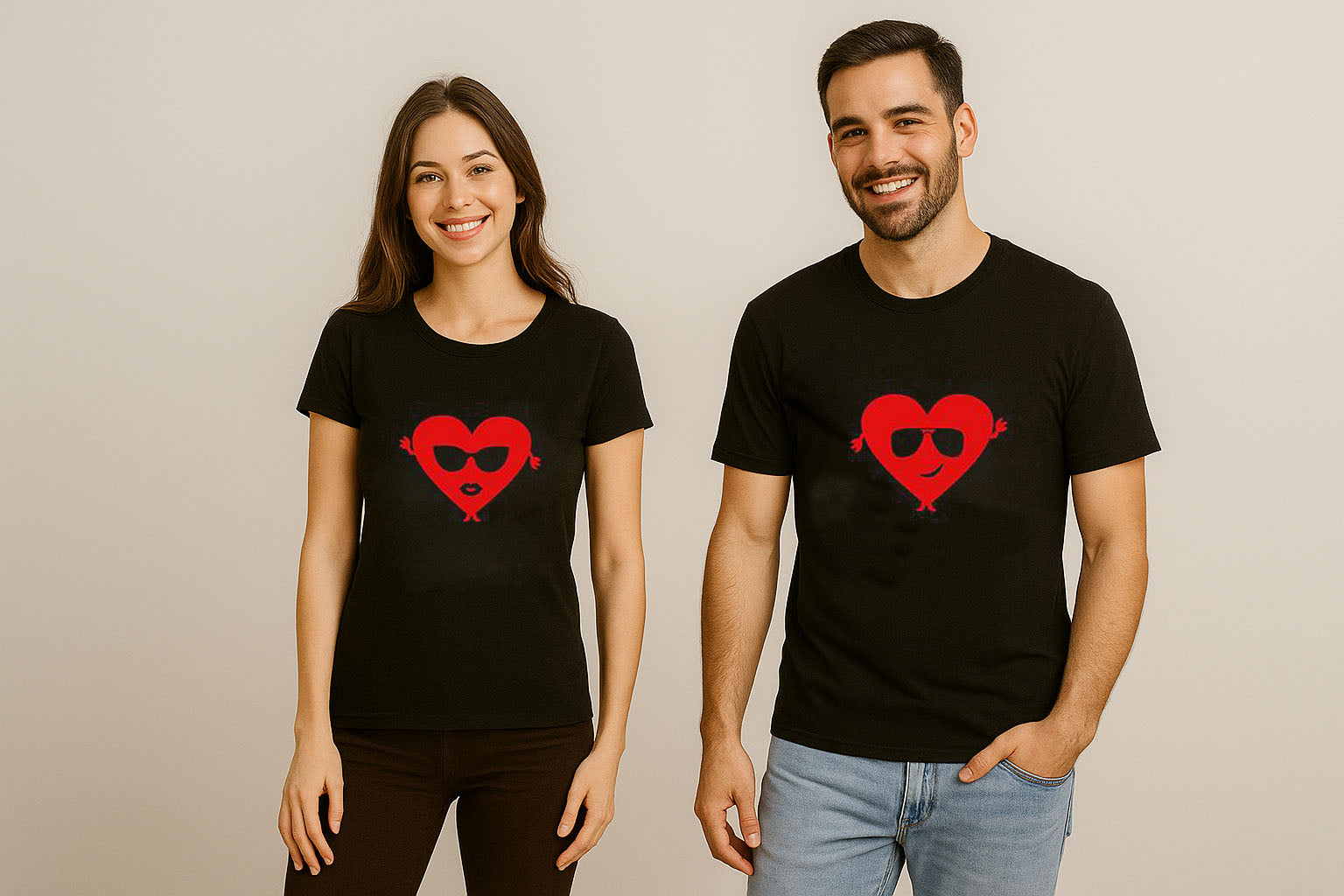 Heart Couple T Shirt