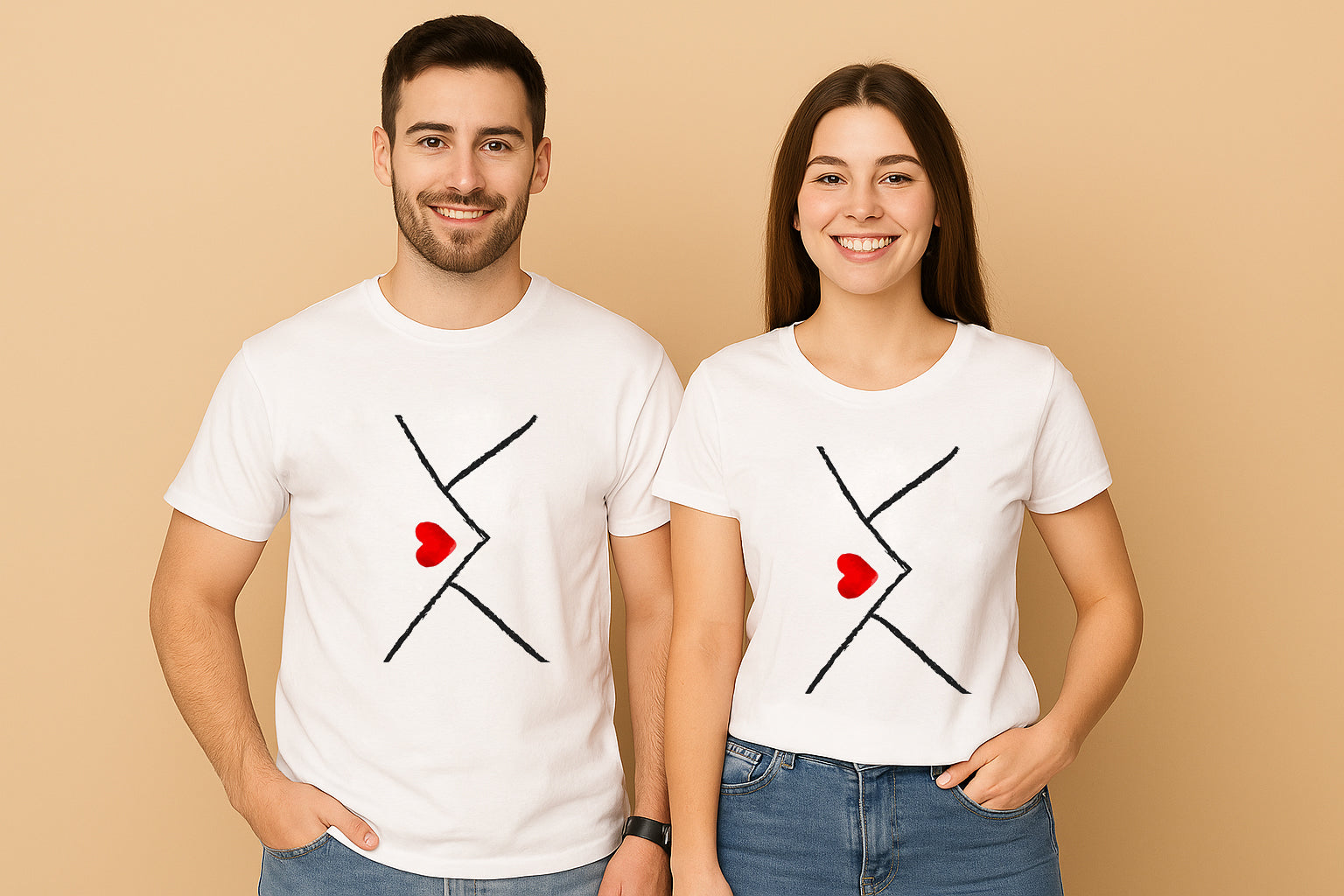 Heart Mail Couple T-Shirt