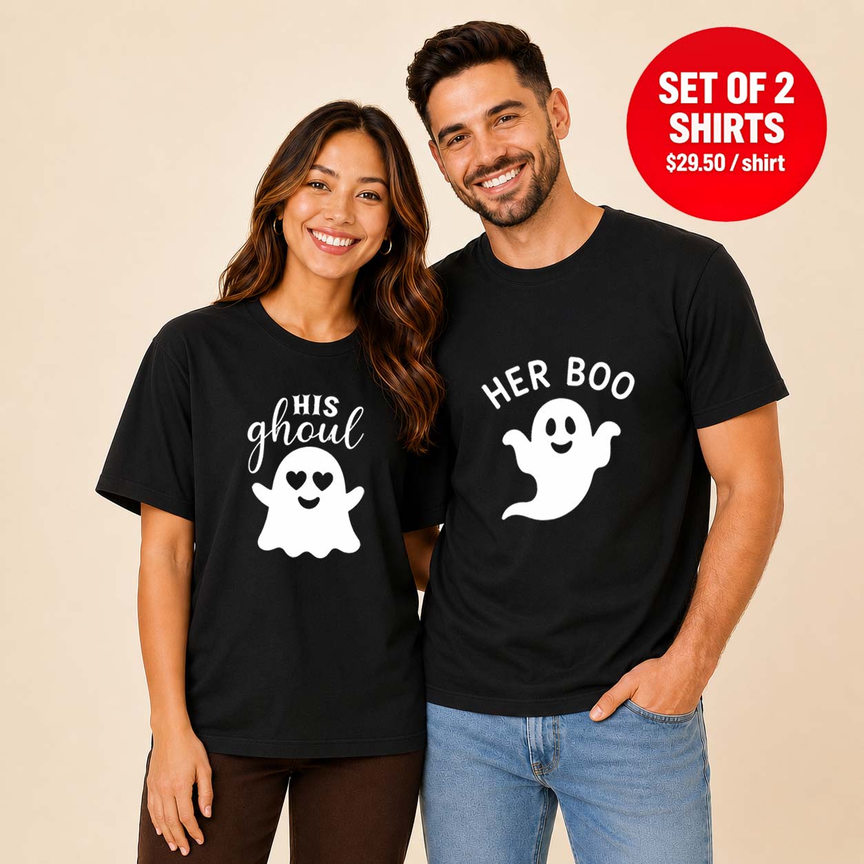 His Ghoul Her Boo Couple Matching T-Shirt