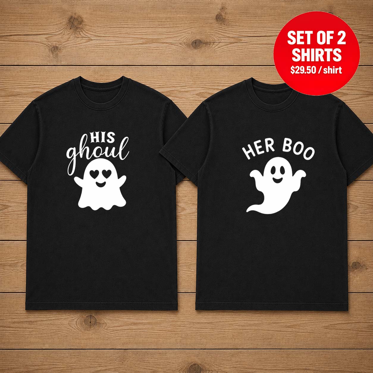 His Ghoul Her Boo Couple Matching T-Shirt