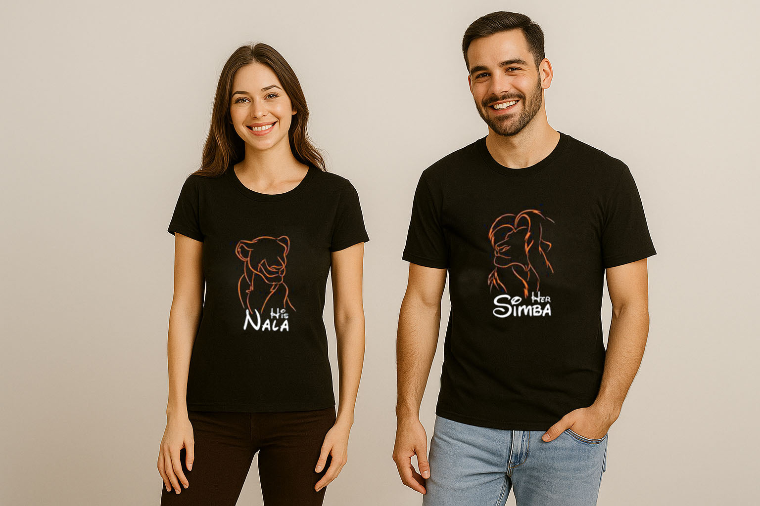 His Nala Her Simba Couple T Shirt