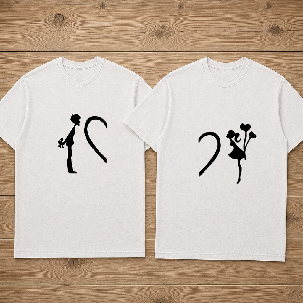 His And Hers Matching Couple T Shirt