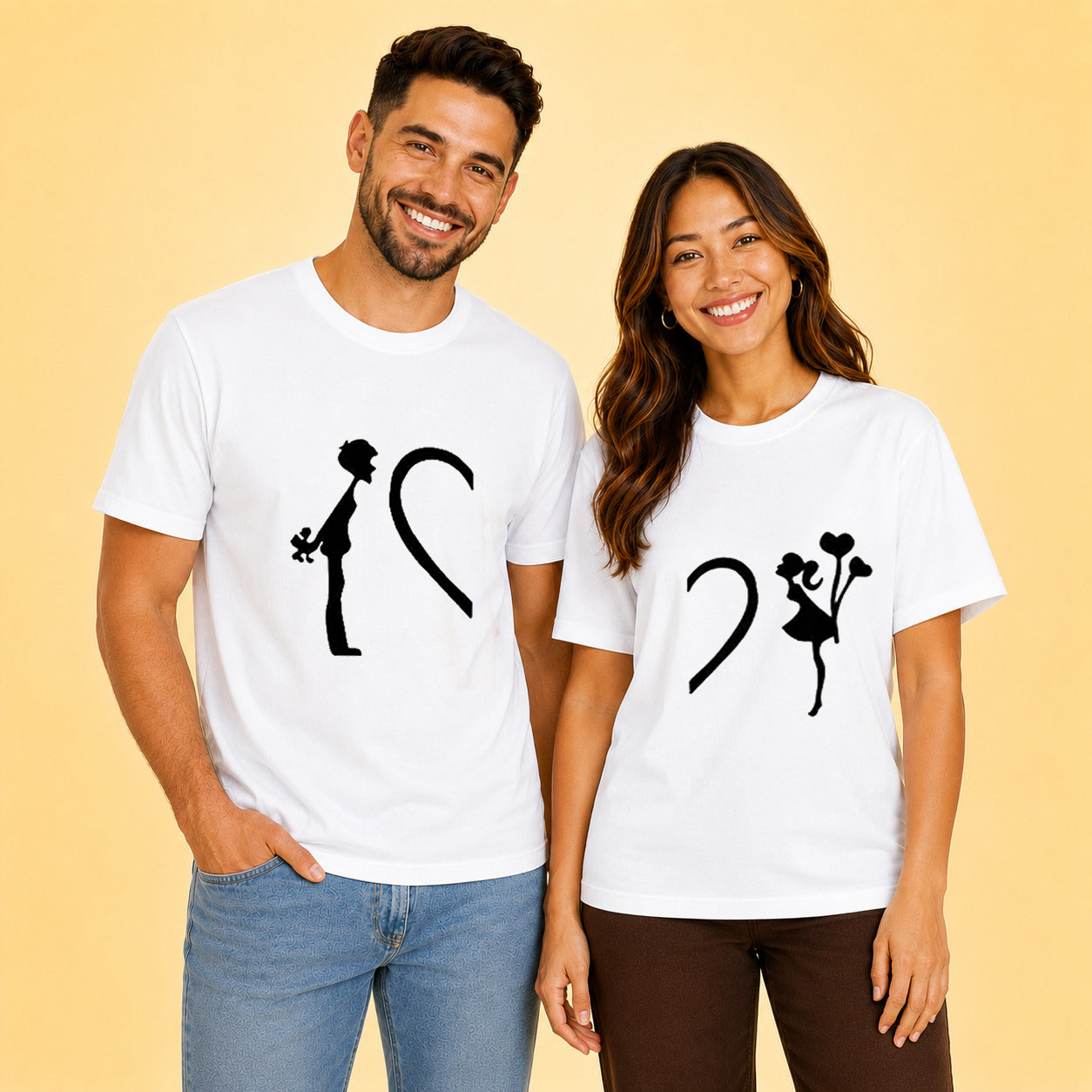 His And Hers Matching Couple T Shirt